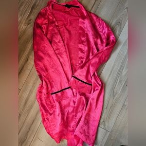 Silk style pink robe